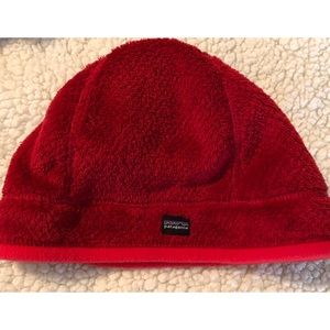 Patagonia Beanie Red Fuzzy Hat
